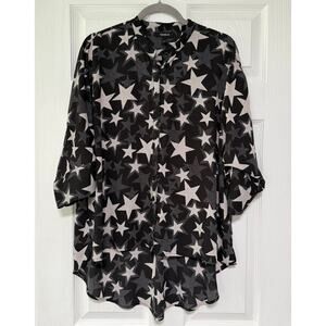 Torrid Women's Hi-Low Hem Star Print Tunic Top Size 00